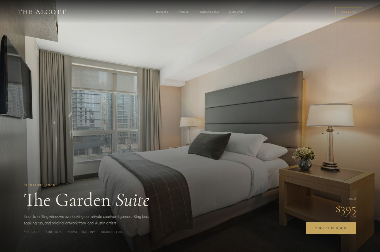 The Alcott Hotel website